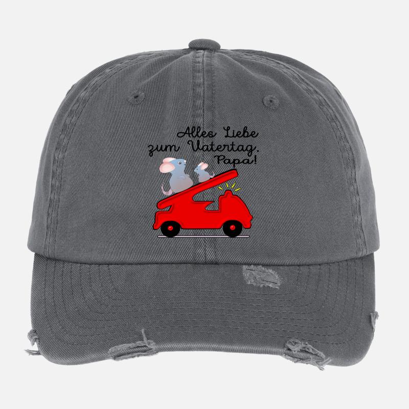 VATERTAG PAPA FEUERWEHRMANN Flexfit Vintage Destroyed Cap