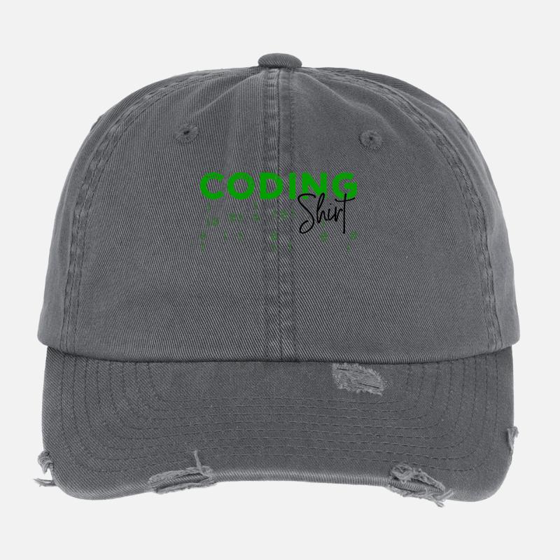 Coden Developer Programmierer Webentwickler Spruch Flexfit Vintage Destroyed Cap