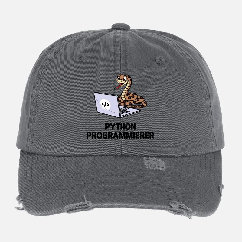 Programmierer Computer Code Developer Statement Flexfit Vintage Destroyed Cap