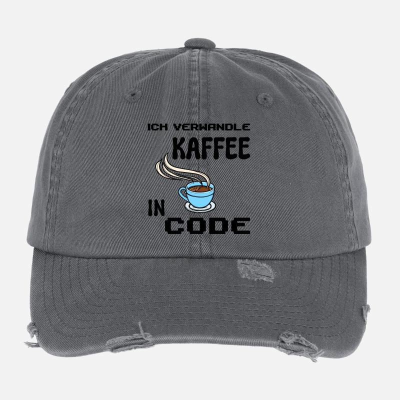 Coden Computerfreak Déclaration du développeur Nerd Casquette vintage effet usé Flexfit