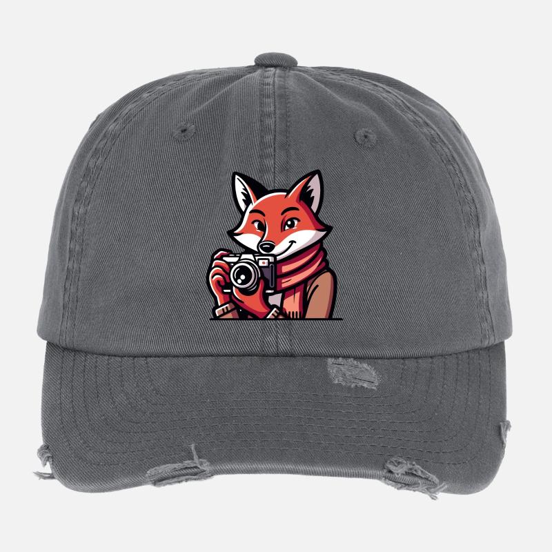 Shutter Fox : l’aventurier de l’instantané Casquette vintage effet usé Flexfit