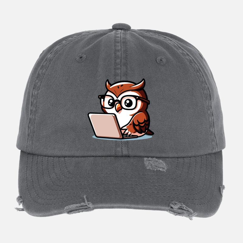 Wise Web Owl: Der Wissensnavigator Flexfit Vintage Destroyed Cap