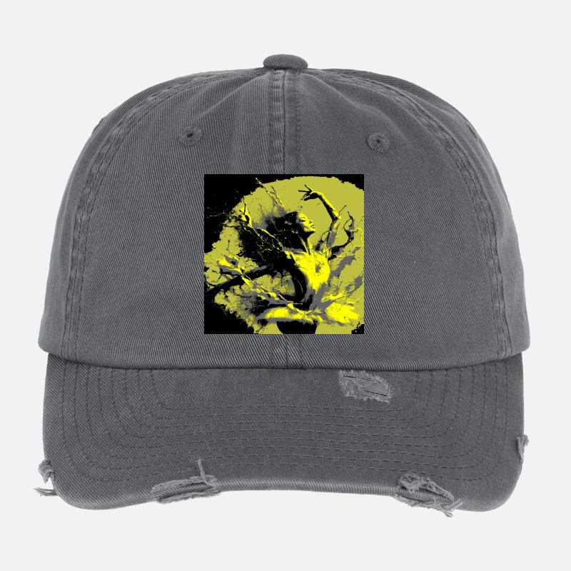 Neo-Expressionist Dance Bursting with Colors Flexfit Vintage Destroyed Cap