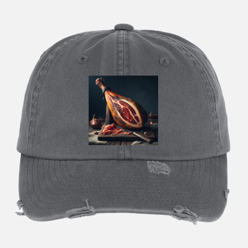 Serrano ham leg Flexfit Vintage Destroyed Cap