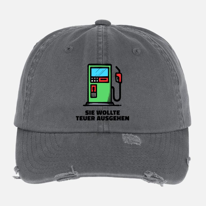 Pompe à carburant de déclaration d’essence de station-service de ravitaillement Casquette vintage effet usé Flexfit