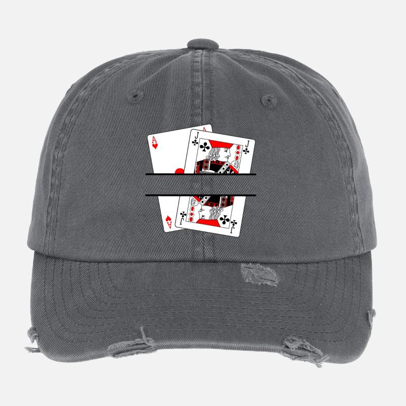 Blackjack banner Flexfit Vintage Destroyed Cap