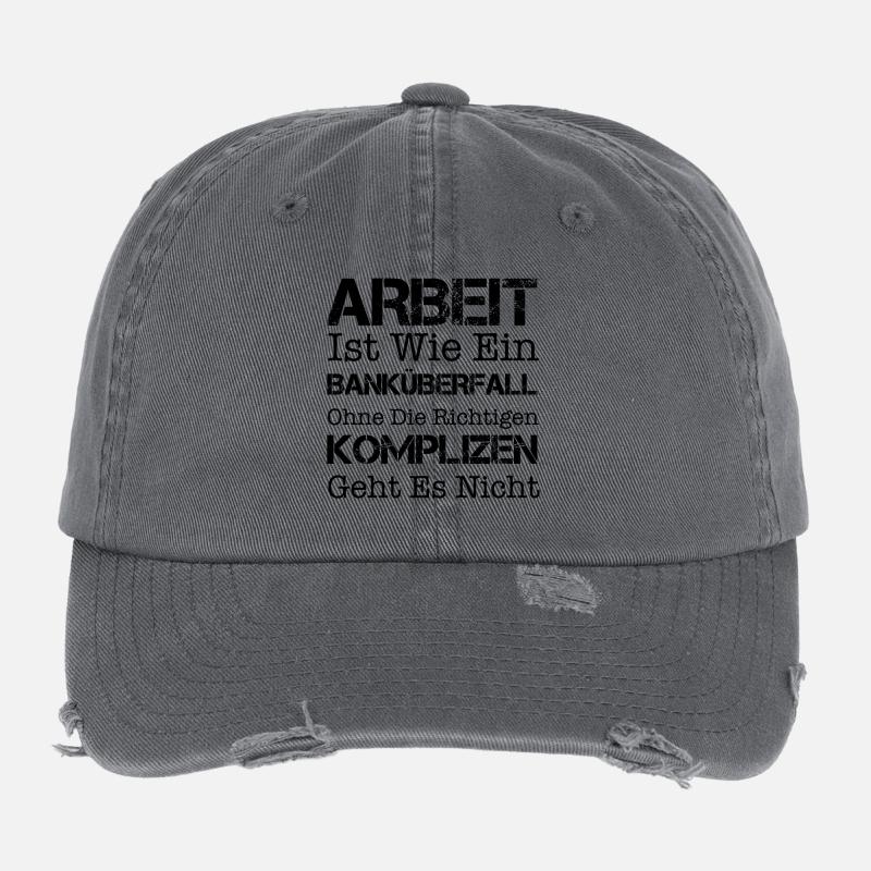 Funny Work Office Teammates Saying Gift Flexfit Vintage Destroyed Cap