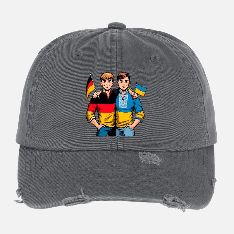 Amitié germano-ukrainienne Casquette vintage effet usé Flexfit