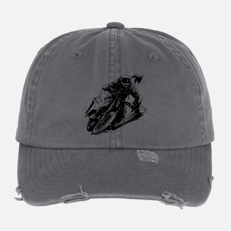 BMX Bike Flexfit Vintage Destroyed Cap