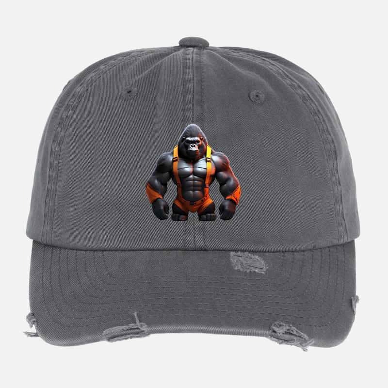 Gorille Force Primate idéal cadeau Casquette vintage effet usé Flexfit