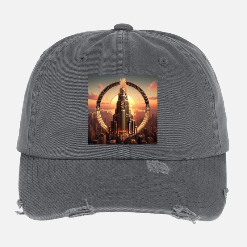 Gratte-ciel 4 Casquette vintage effet usé Flexfit