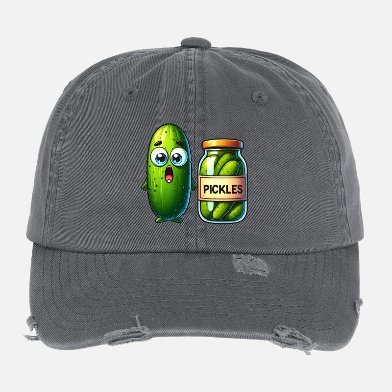 La situation difficile des cornichons au concombre : choqué et choqué ! Casquette vintage effet usé Flexfit