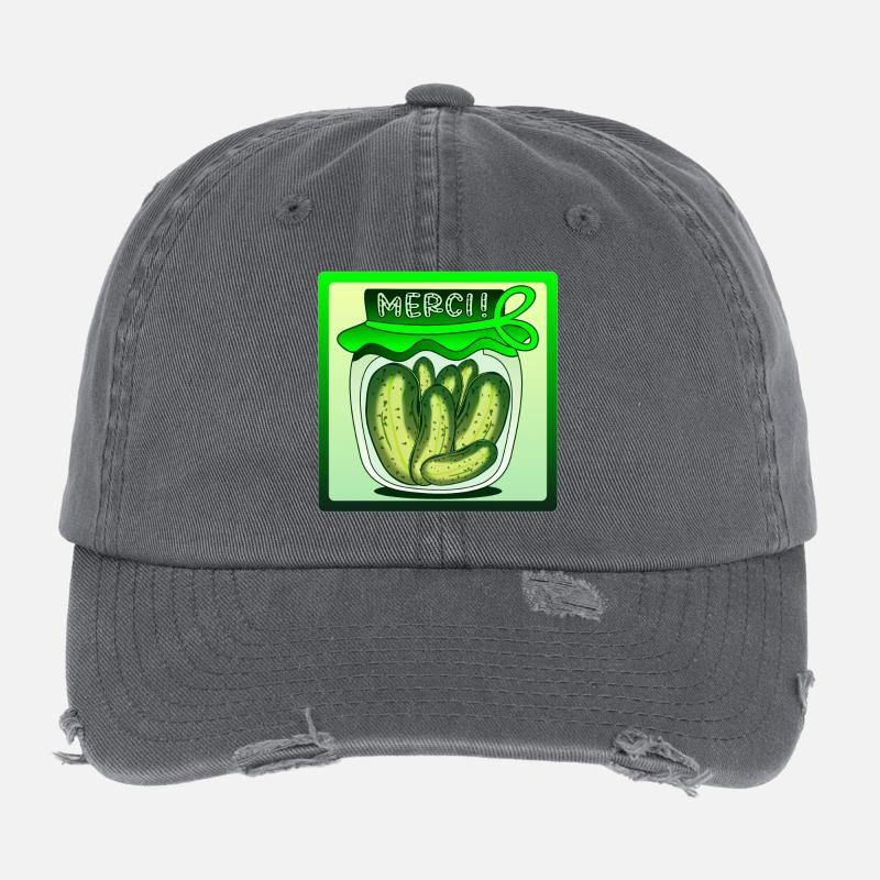 THANK YOU CUCUMBER PICKLES Flexfit Vintage Destroyed Cap