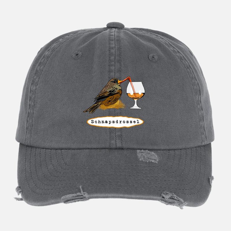 Stößchen! Schnapsdrossel Flexfit Vintage Destroyed Cap