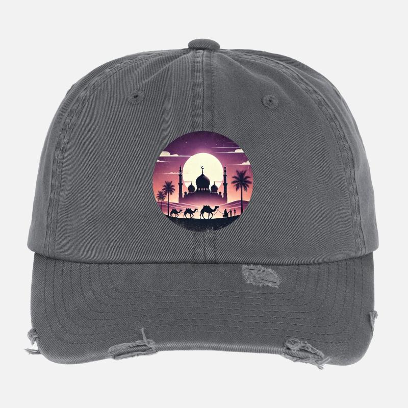 Mosquée de Marrakech, Afrique du Nord Casquette vintage effet usé Flexfit