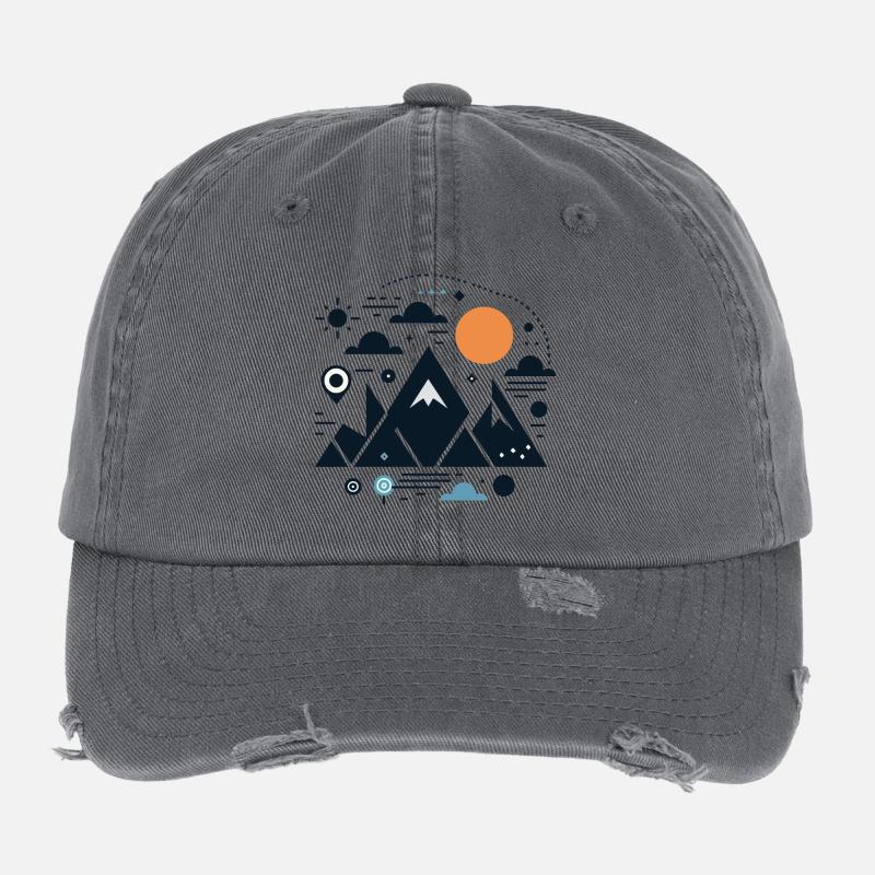 Mountains Flexfit Vintage Destroyed Cap
