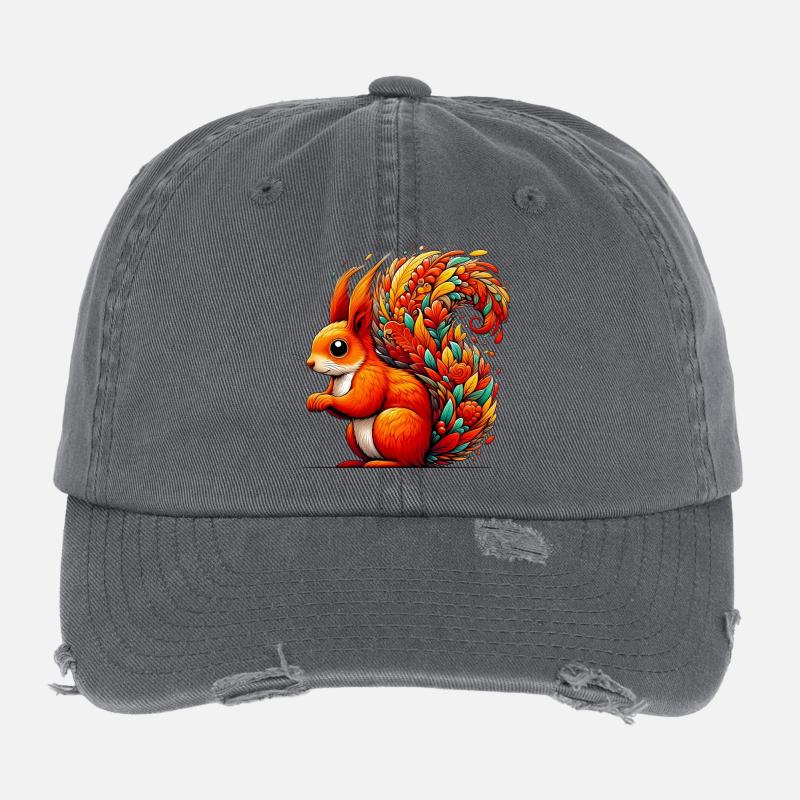 Écureuil Casquette vintage effet usé Flexfit