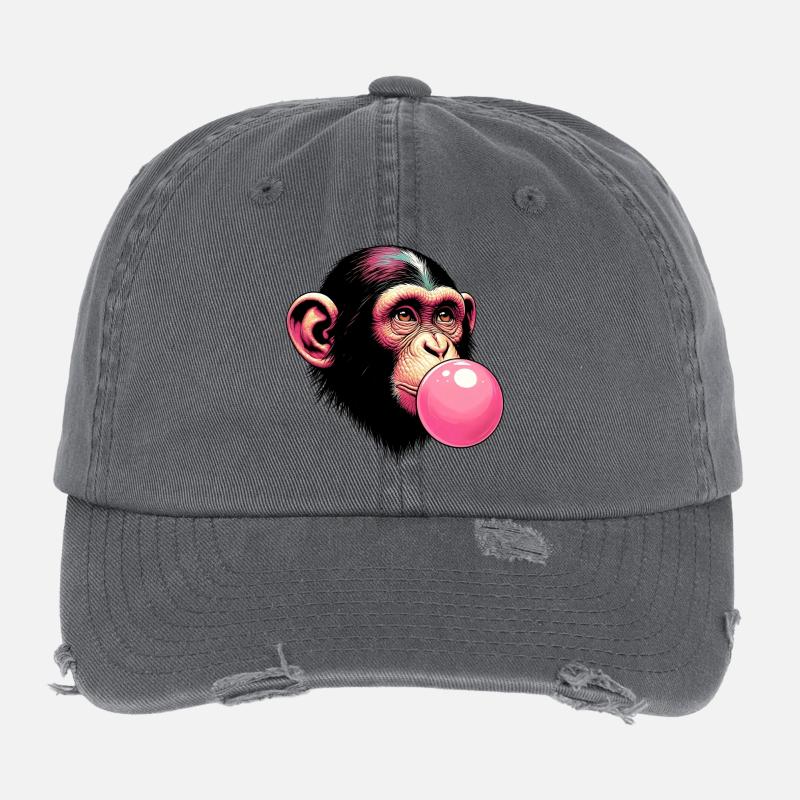 Singe Casquette vintage effet usé Flexfit