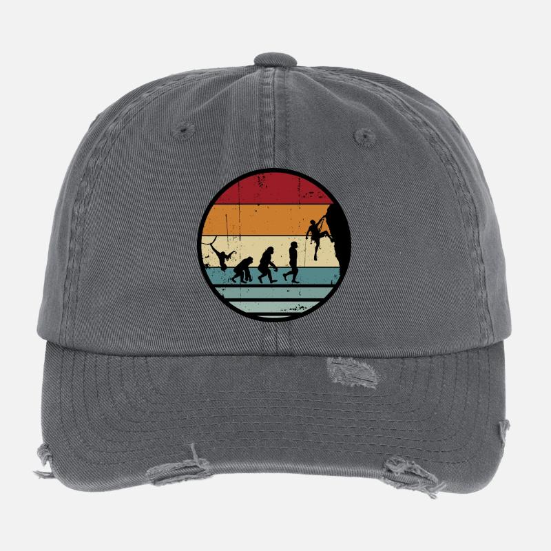 Evolution Climber Retro Kreis Flexfit Vintage Destroyed Cap