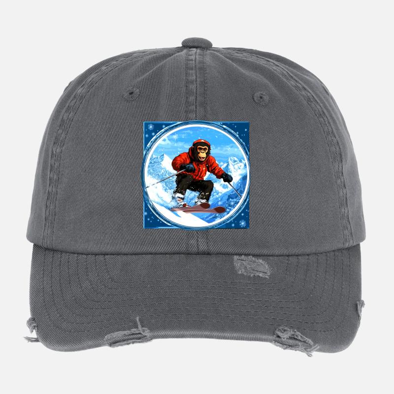 Singe de ski Casquette vintage effet usé Flexfit