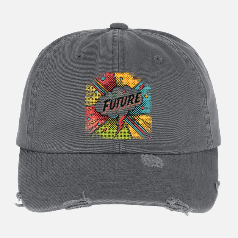 FUTURE dans un style Pop Art Casquette vintage effet usé Flexfit