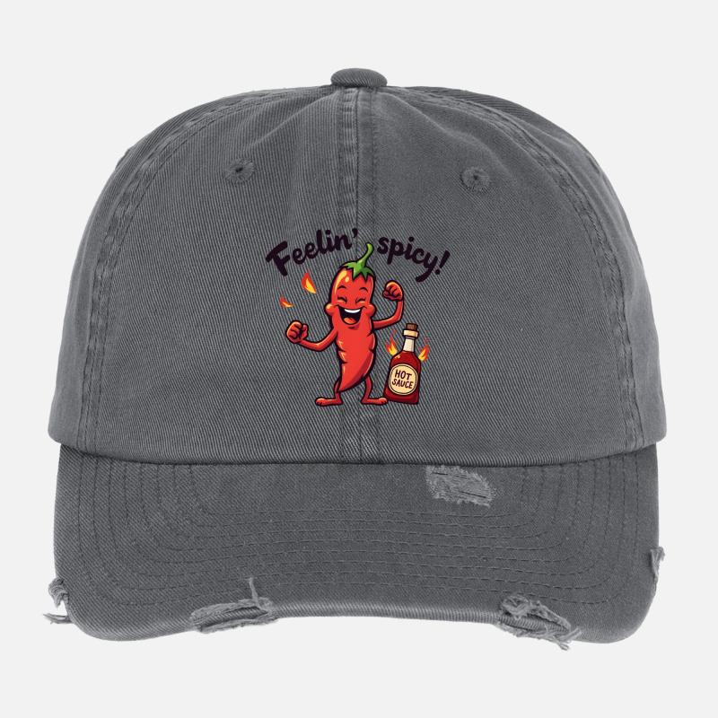 Feelin' Spicy Pepper Flexfit Vintage Destroyed Cap