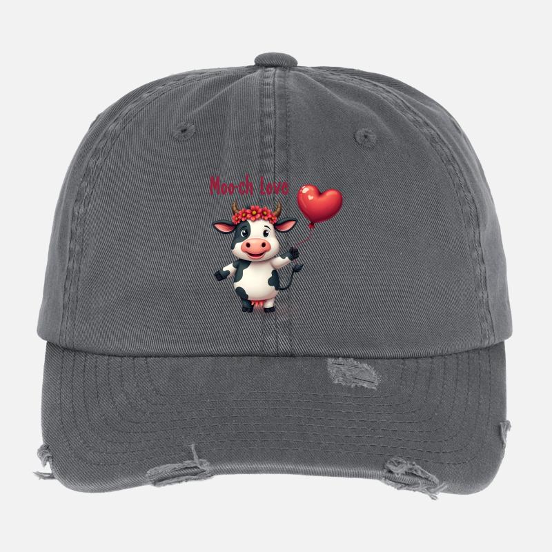 Moo-ch Love Casquette vintage effet usé Flexfit