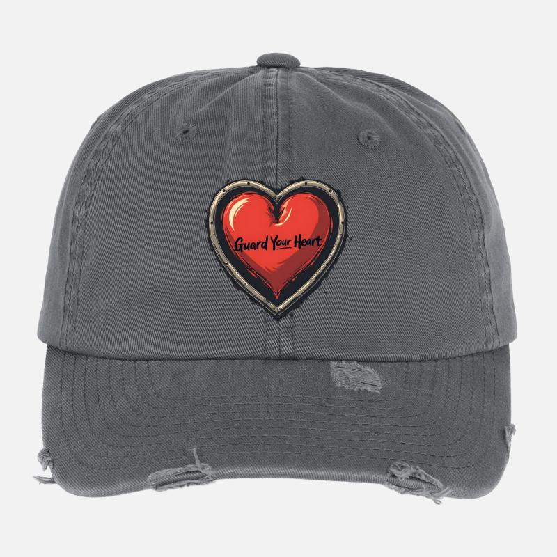 Guard Your Heart Flexfit Vintage Destroyed Cap