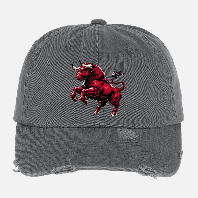 Taureau Casquette vintage effet usé Flexfit