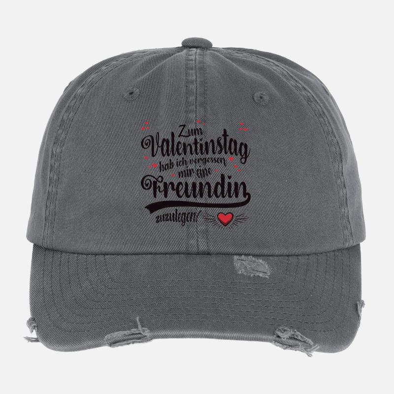Saint-Valentin sans petite amie Casquette vintage effet usé Flexfit