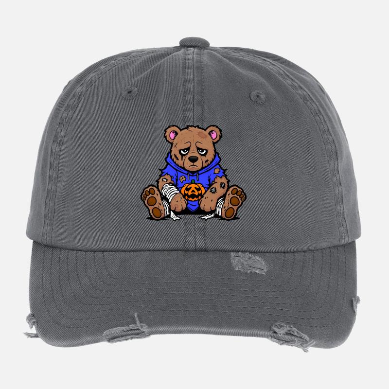 Ours d’Halloween Casquette vintage effet usé Flexfit