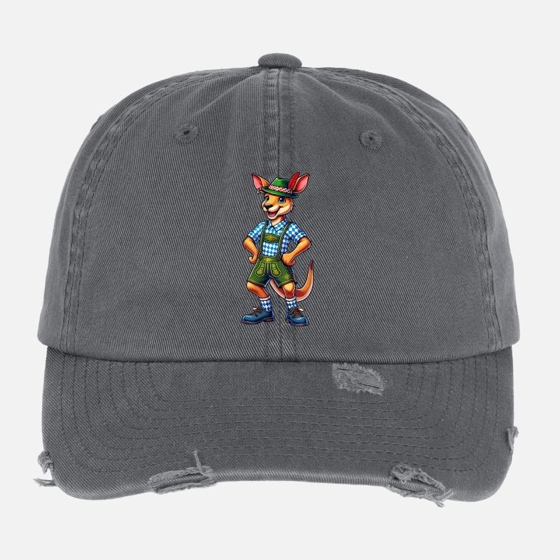 Bavarian kangaroo Flexfit Vintage Destroyed Cap