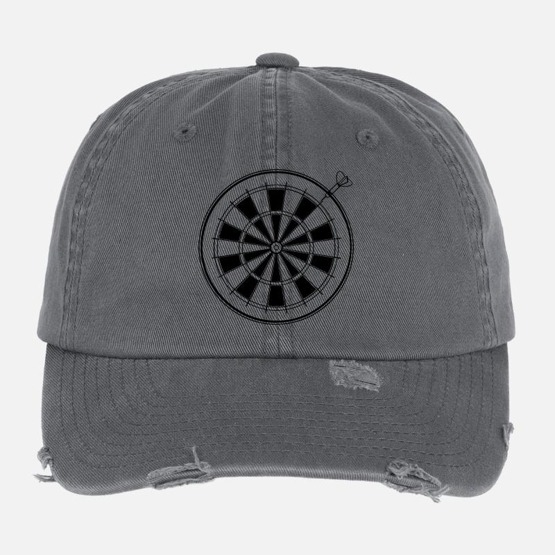 Dart Drawing Flexfit Vintage Destroyed Cap