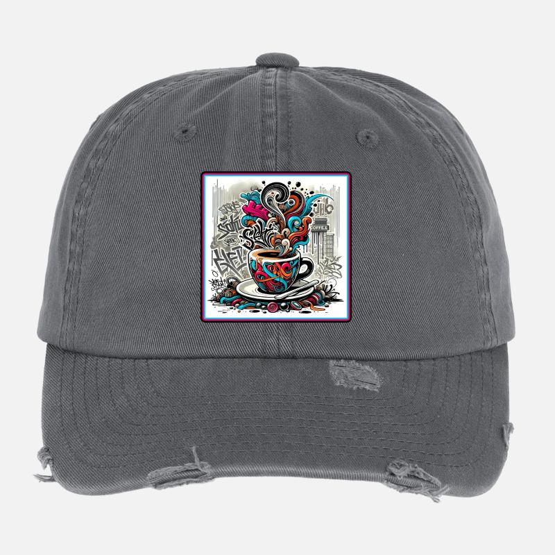 Espresso Graffiti Flexfit Vintage Destroyed Cap