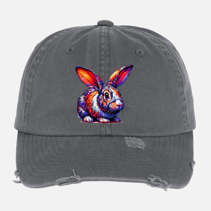 Rabbit Flexfit Vintage Destroyed Cap