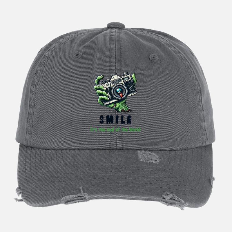 Zombie Camera Flexfit Vintage Destroyed Cap