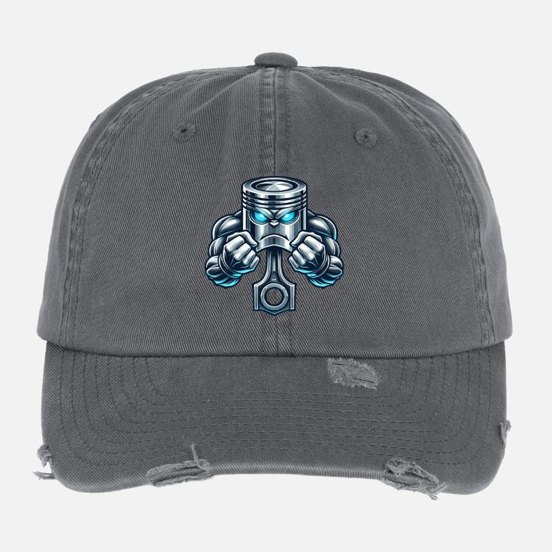 Muscle piston design Flexfit Vintage Destroyed Cap