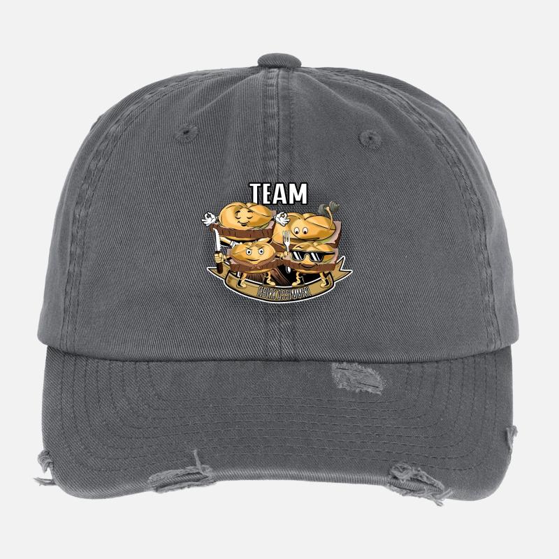 Team Leberkassemmel – Snack Squad! Flexfit Vintage Destroyed Cap