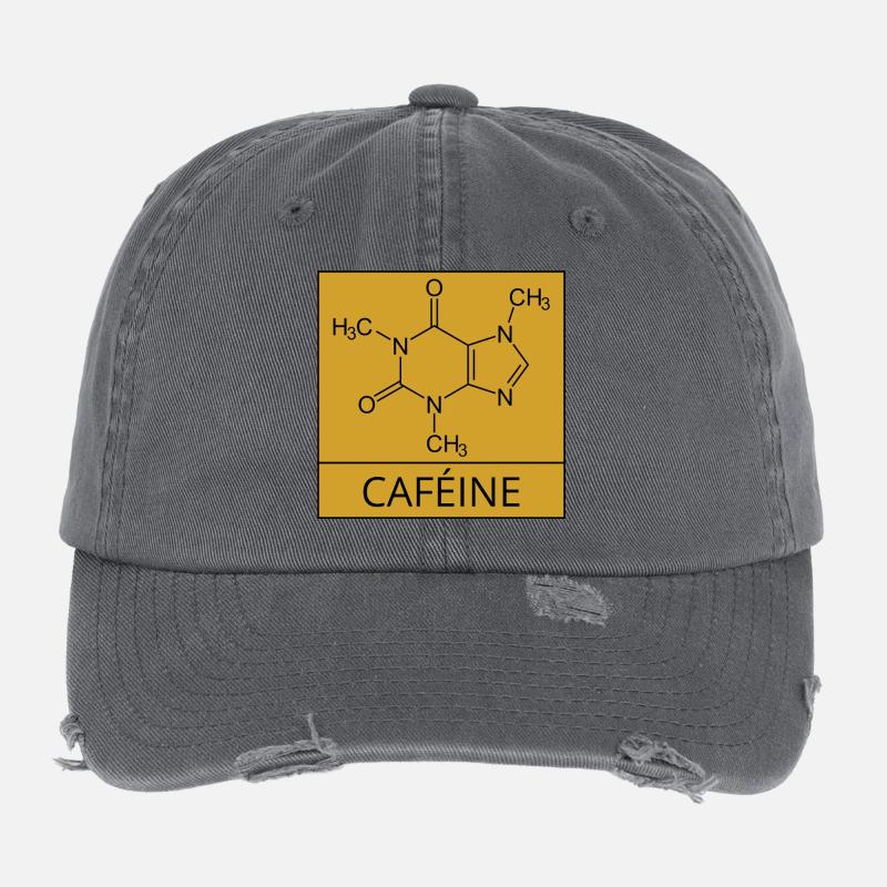 molécule de caféine Casquette vintage effet usé Flexfit