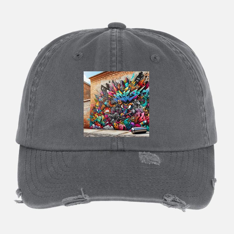 Trending Graffiti Art Flexfit Vintage Destroyed Cap