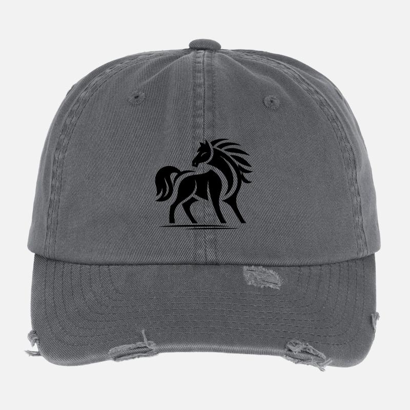 Pferde Tribal Flexfit Vintage Destroyed Cap