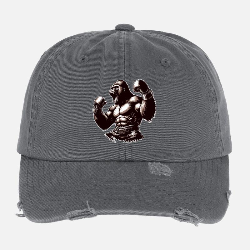 Gorille Boxer Fighter Boxing Roars Cadeau Casquette vintage effet usé Flexfit