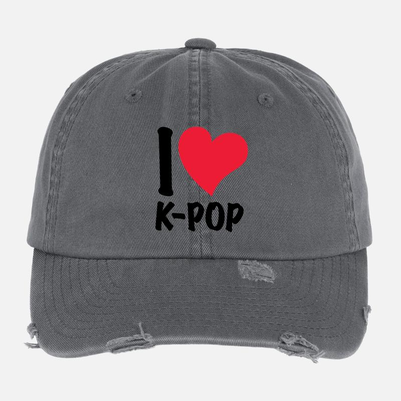 J’adore la K-pop Casquette vintage effet usé Flexfit