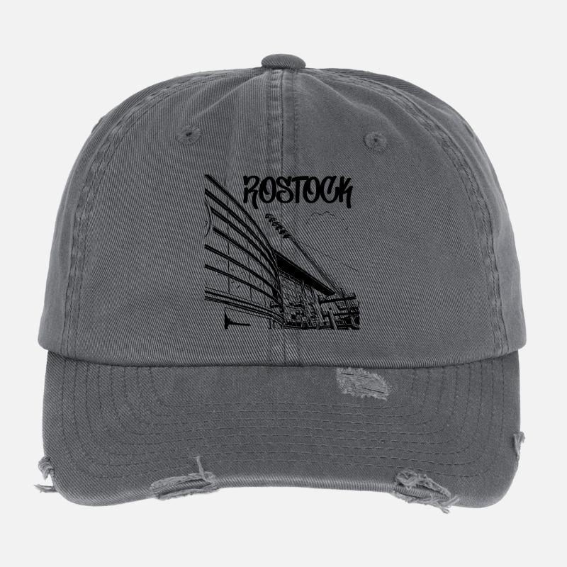Vue sur le stade de Rostock Casquette vintage effet usé Flexfit