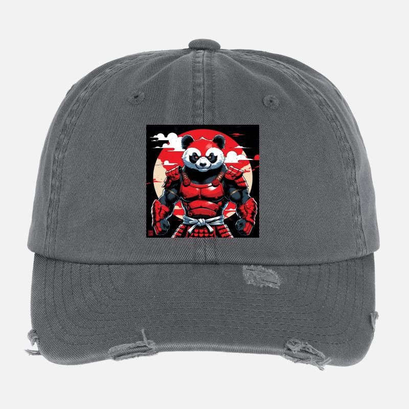 Panda Rouge Zen Casquette vintage effet usé Flexfit