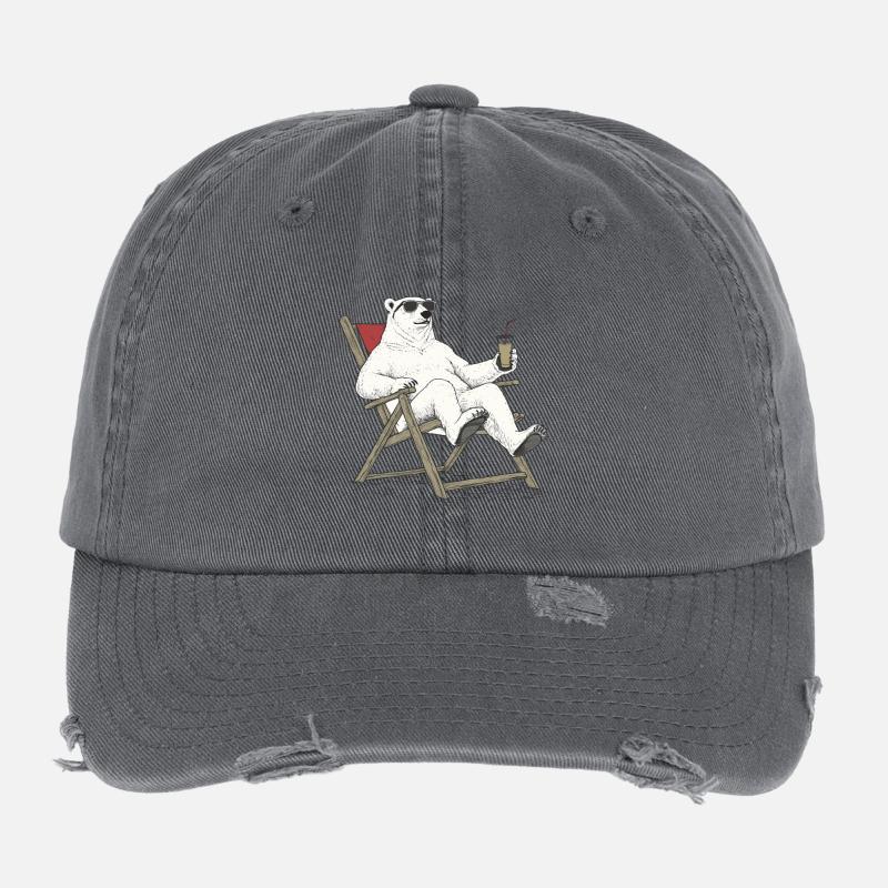 ChillBear Casquette vintage effet usé Flexfit