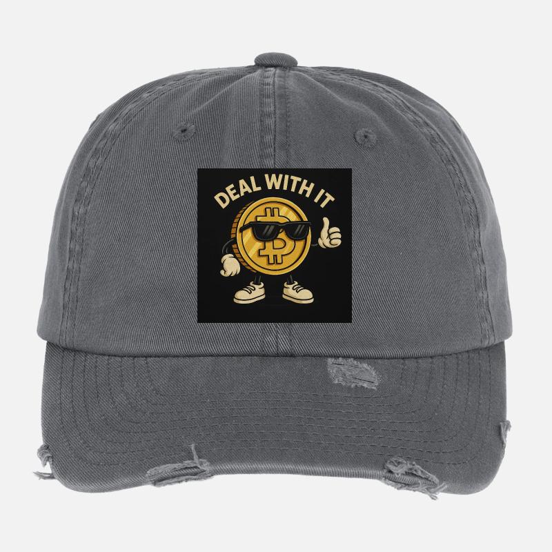 Le bitcoin Casquette vintage effet usé Flexfit