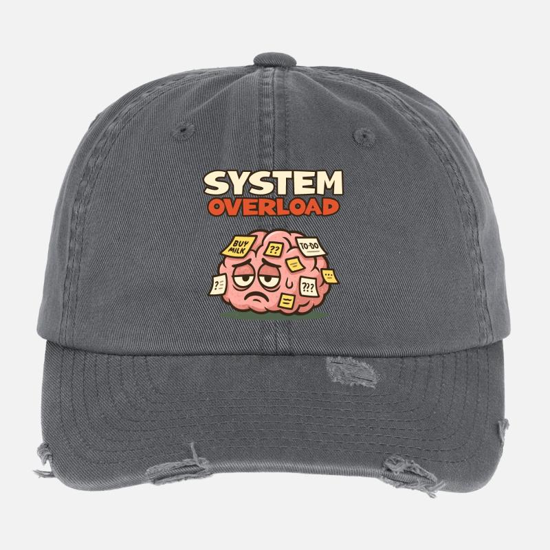 System Overload Gehirn Flexfit Vintage Destroyed Cap