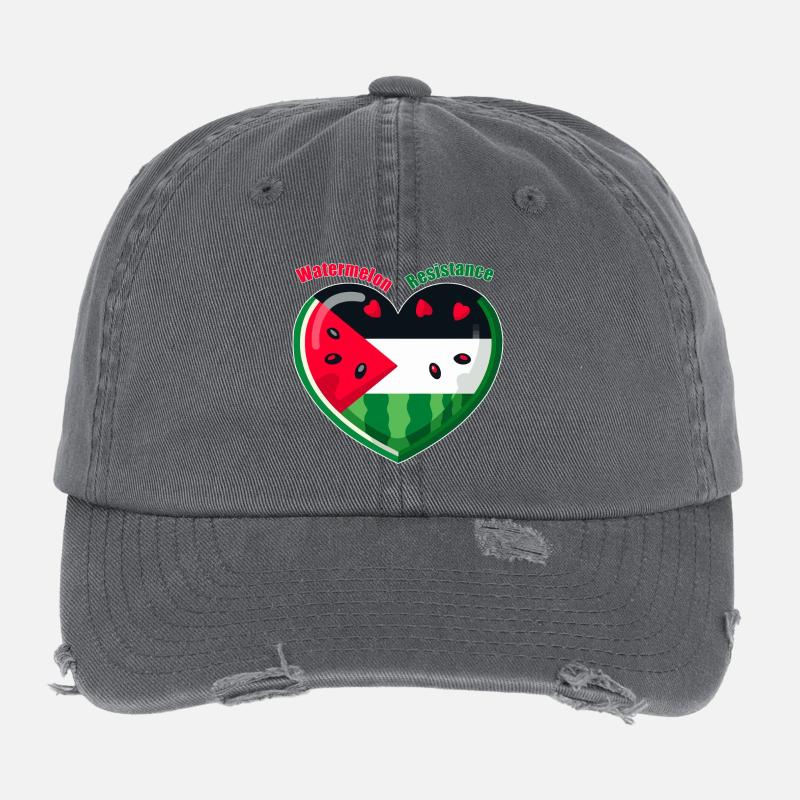 Watermelon Resistance Flexfit Vintage Destroyed Cap