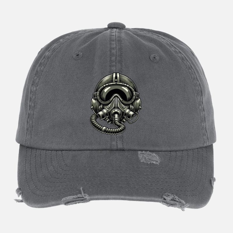 Vintage Pilot Helmet Flexfit Vintage Destroyed Cap